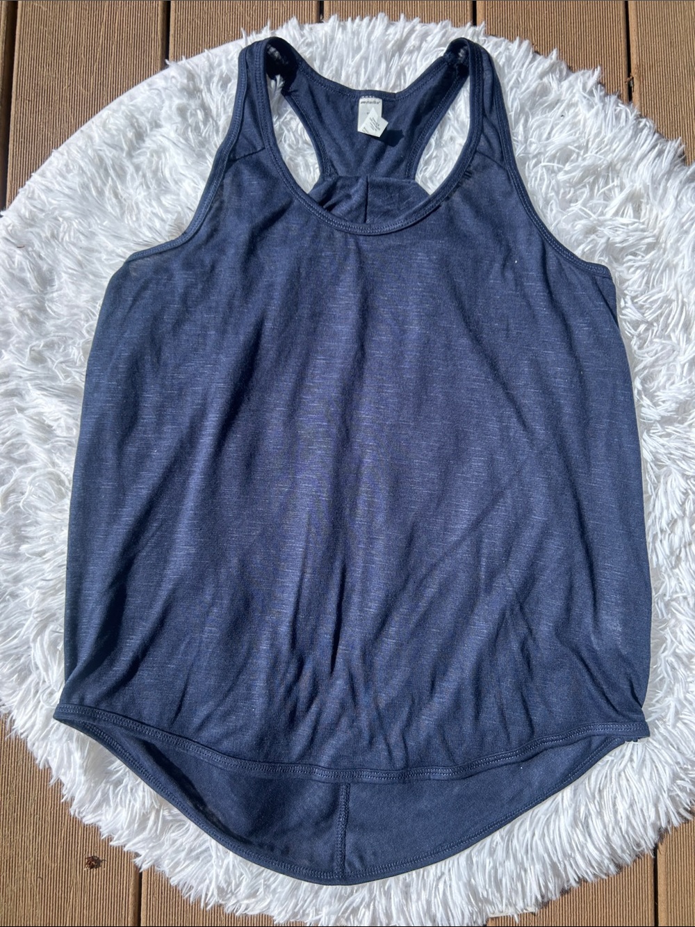 Marika Navy Blue Racerback Tank Top Legging Friendly Womens Size Small